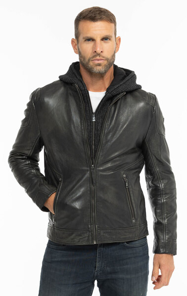 Vêtement en cuir Blousons cuir noir, gris