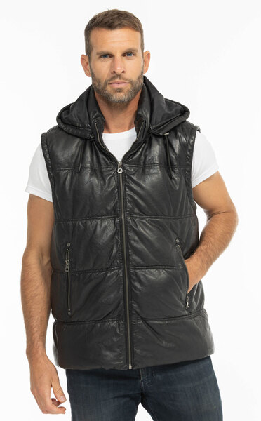 Vêtement en cuir Les bonnes affaires Homme noir