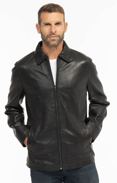 Vêtement en cuir Les bonnes affaires Homme noir