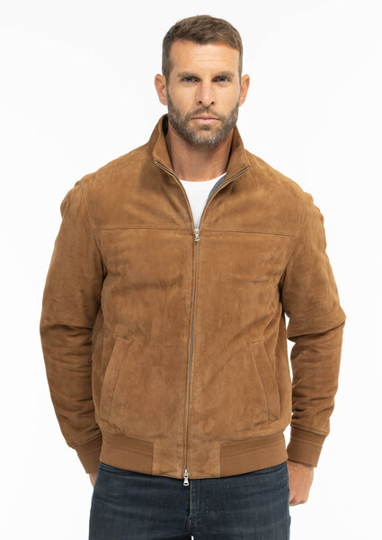 Vêtement en cuir Blousons cuir camel