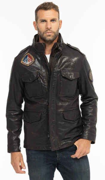 Vêtement en cuir Vestes & Trois Quart cuir marron