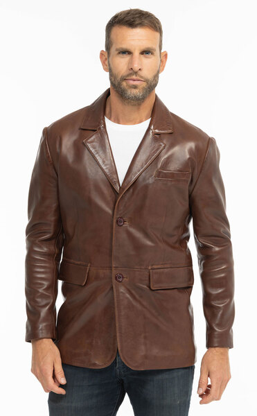 Vêtement en cuir Vestes & Trois Quart cuir marron