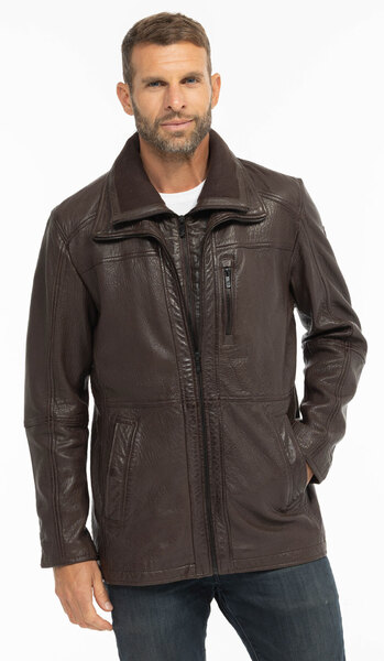 Vêtement en cuir Vestes & Trois Quart cuir marron