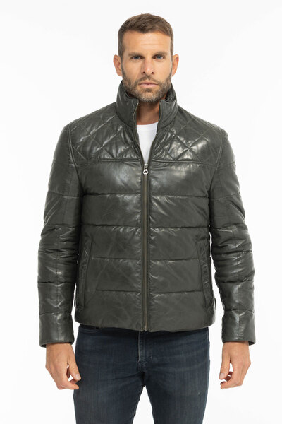 Vêtement en cuir Les bonnes affaires Homme kaki