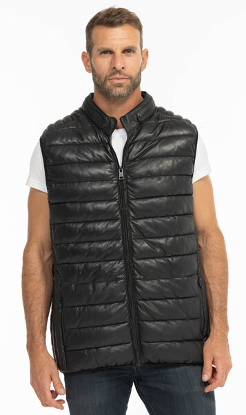 Vêtement en cuir Gilets Cuir  noir