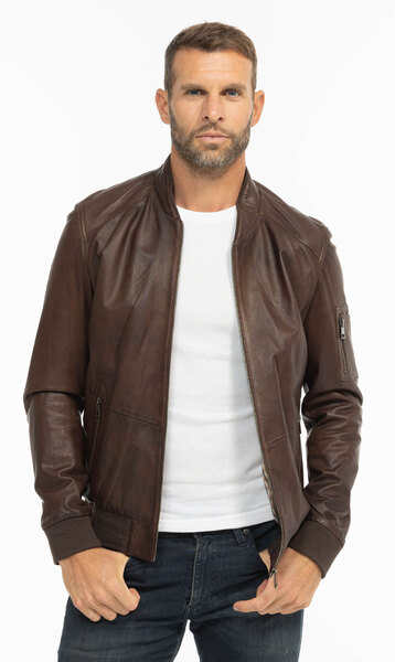 Vêtement en cuir Les bonnes affaires Homme marron