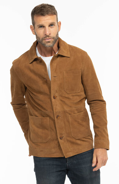 Vêtement en cuir Vestes & Trois Quart cuir cognac