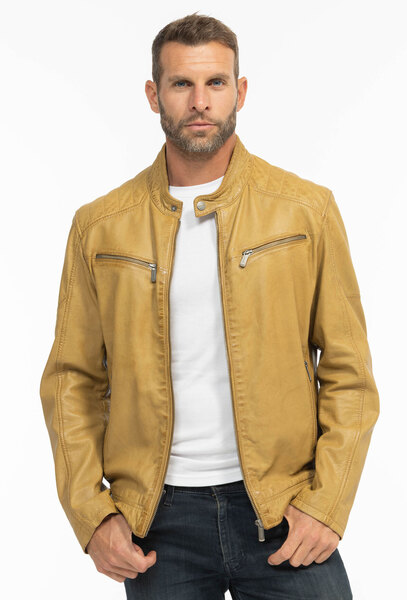 Vêtement en cuir Les bonnes affaires Homme camel