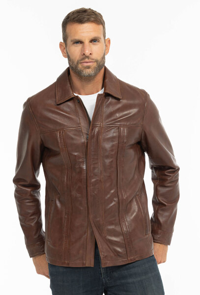 Vêtement en cuir Vestes & Trois Quart cuir marron