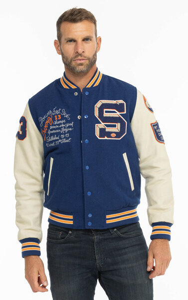 Vêtement en cuir Les bonnes affaires Homme bleu, blanc