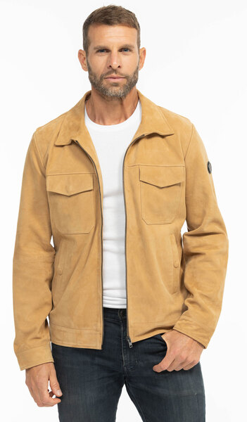 Vêtement en cuir Vestes & Trois Quart cuir beige