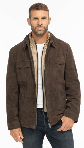 Vêtement en cuir Vestes & Trois Quart cuir marron