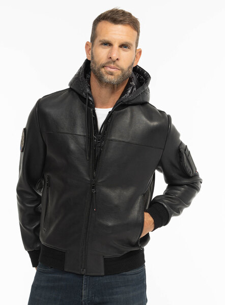 Vêtement en cuir Blousons cuir noir