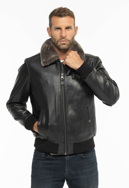 Vêtement en cuir Blousons cuir noir