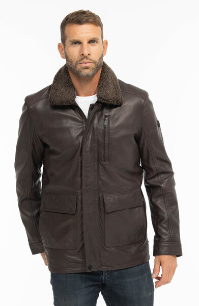 Vêtement en cuir Vestes & Trois Quart cuir marron