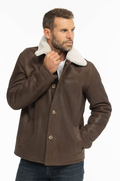 Vêtement en cuir Vestes & Trois Quart cuir marron