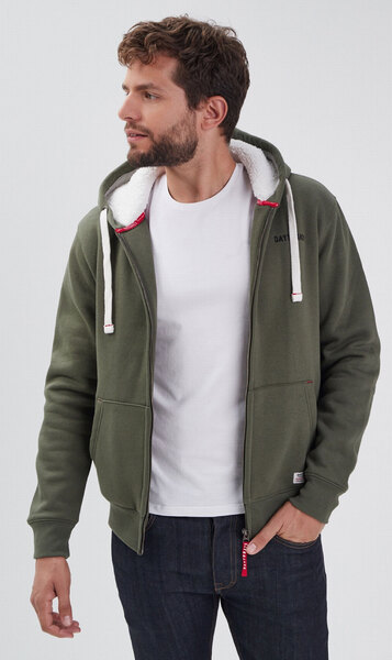 Vêtement en cuir Veste, parka & doudoune textile kaki