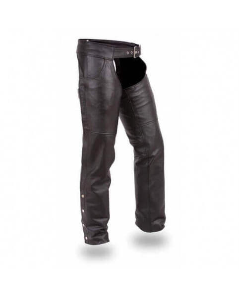 chaps cuir vachette noir  last rebel