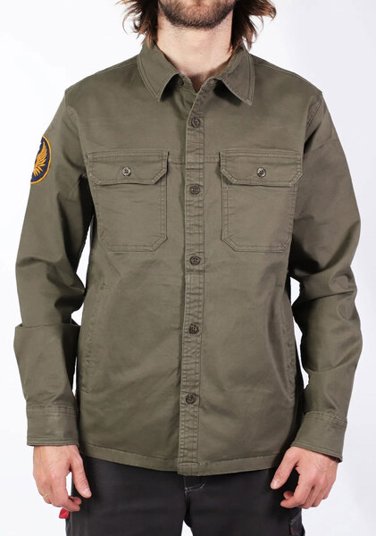 Vêtement en cuir Veste, parka & doudoune textile kaki