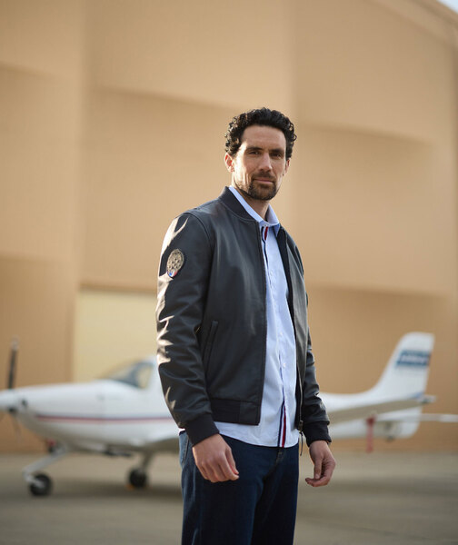 Vêtement en cuir Blousons cuir bleu