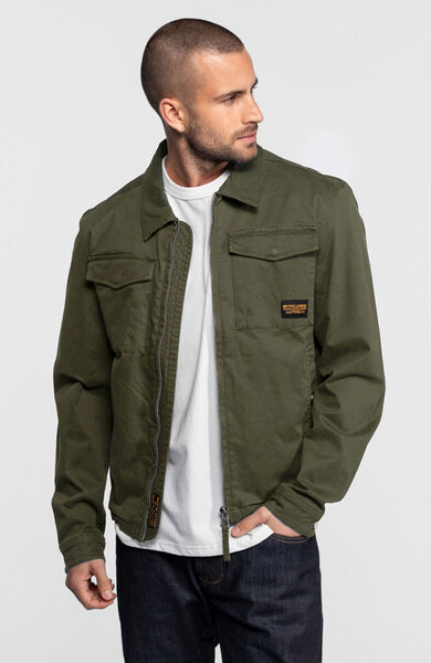 Vêtement en cuir Blousons textile kaki