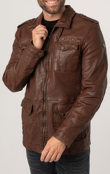 Vêtement en cuir Vestes & Trois Quart cuir marron