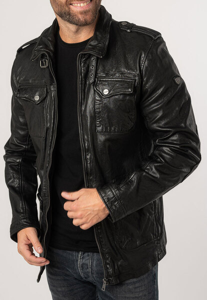 Vêtement en cuir Vestes & Trois Quart cuir noir