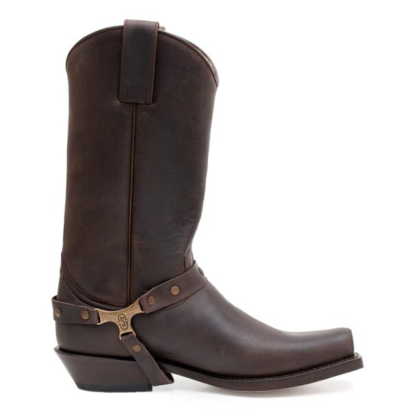 details bottes cuir sendra 3091 marron 4