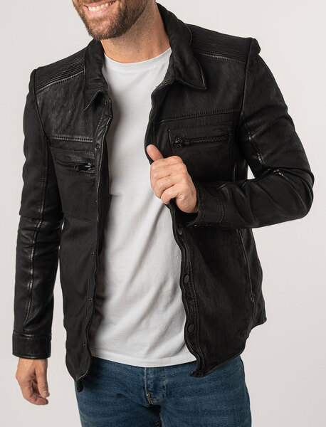 Vêtement en cuir Vestes & Trois Quart cuir noir