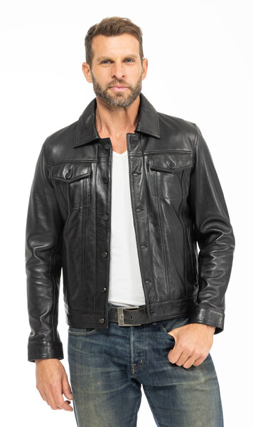 Vêtement en cuir Vestes & Trois Quart cuir noir