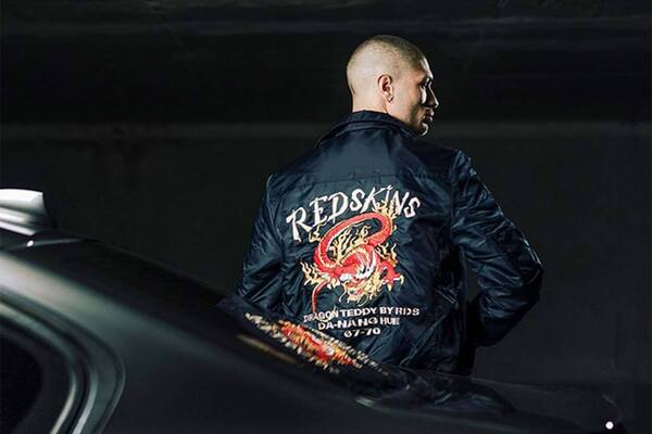 Vêtement en cuir Blousons textile bleu