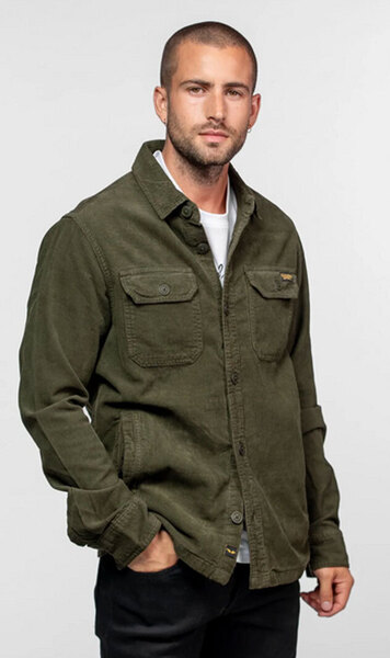 Vêtement en cuir Veste, parka & doudoune textile kaki