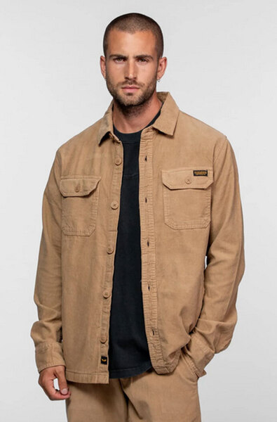 Vêtement en cuir Veste, parka & doudoune textile beige