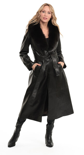 Vêtement en cuir Manteaux cuir noir