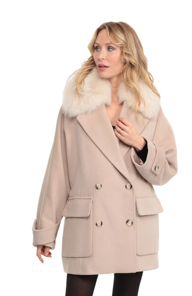 Vêtement en cuir Manteaux cuir beige