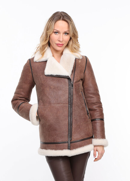 Vêtement en cuir Vestes cuir marron