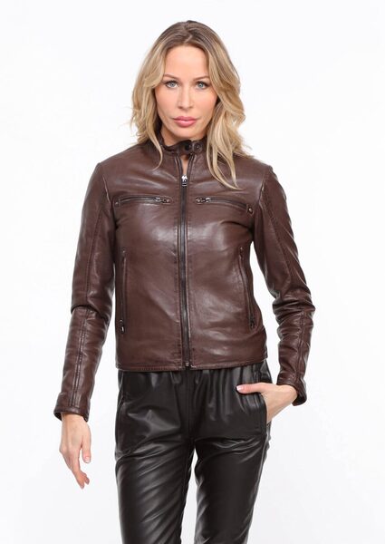 Vêtement en cuir Blousons cuir marron