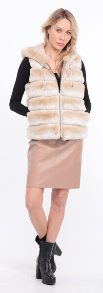 Vêtement en cuir Gilets cuir & fourrure  beige