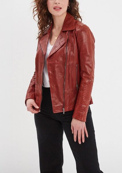 Vêtement en cuir Blousons cuir rouge
