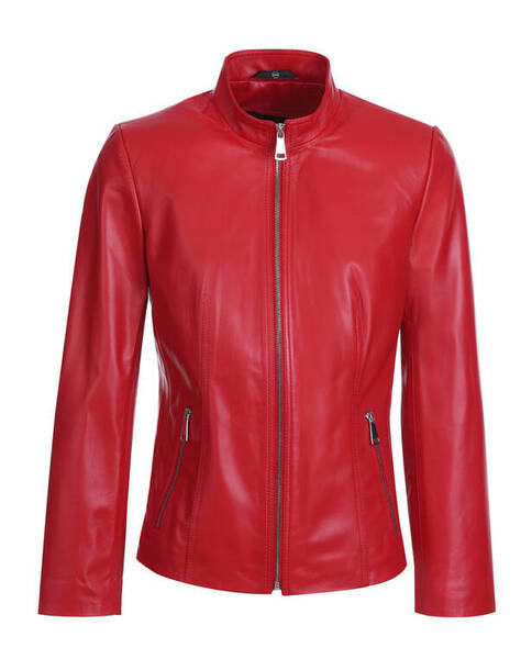 Vêtement en cuir Blousons cuir rouge