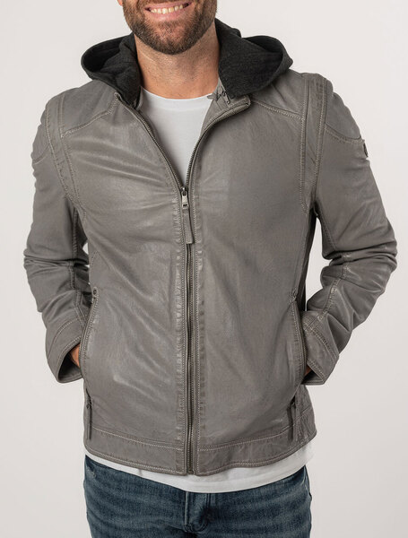 Vêtement en cuir Blousons cuir gris