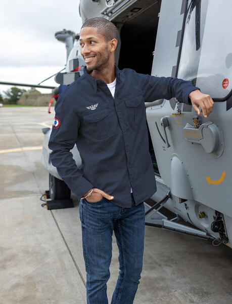 Vêtement en cuir Chemise bleu