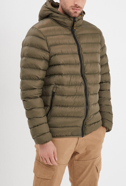 Vêtement en cuir Veste, parka & doudoune textile kaki