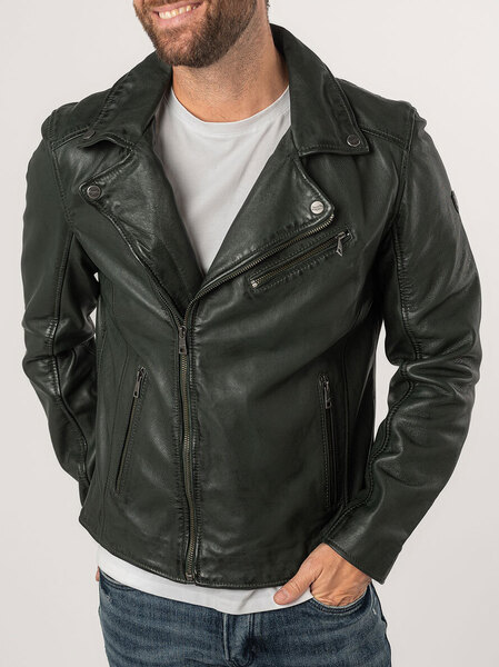 Vêtement en cuir Blousons cuir vert