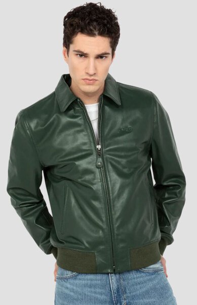 Vêtement en cuir Blousons cuir vert