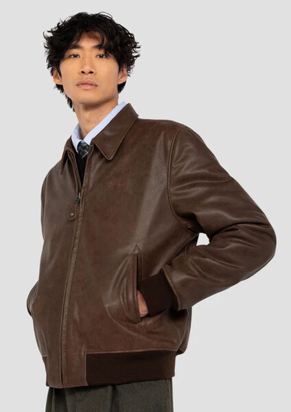 Vêtement en cuir Blousons cuir marron