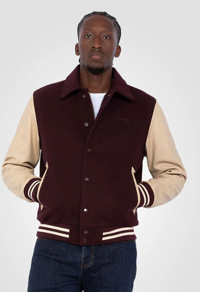 Vêtement en cuir Blousons cuir bordeaux, beige