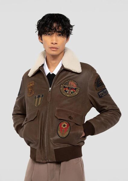 Vêtement en cuir Blousons cuir marron