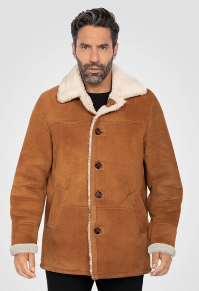 Vêtement en cuir Vestes & Trois Quart cuir cognac