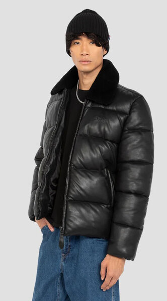 Vêtement en cuir Vestes & Trois Quart cuir noir